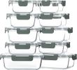 10-Pack Glass Food Storage Container with Lids, Airtight Lunch Bento Boxes, Glass Meal Prep Container,Microwave, Oven, Freezer and Dishwasher Friendly