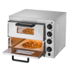 Commercial Desktop Pizza Oven-2 pizza trays, 14-inch electric pizza oven with four knobs and double-layer countertop