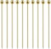 15 Pieces Stainless Steel Cocktail Picks Metal Martini Picks 4.3 inch Gold