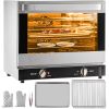 Commercial Convection Oven, 66L/60Qt, Half-Size Conventional Oven Countertop, 1800W 4-Tier Toaster with Front Glass Door