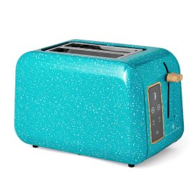 Digital 2-Slice Toaster with Digital Display, Teal Speckle