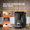 Automatic Espresso Machine, 20 Bar Auto Coffee Machine with Frother Steam Wand, Built-In Grinder and 15-Level Grinding Settings