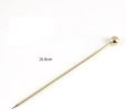 15 Pieces Stainless Steel Cocktail Picks Metal Martini Picks 4.3 inch Gold