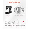 Stand Mixer, 5QT Dough Mixer, 10+P Speeds Tilt-head Food Mixer, Kitchen Mixer with Stainless Steel Bowl, Dough Hook, Wire Whip, Beater, Scraper