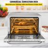 Commercial Convection Oven, 66L/60Qt, Half-Size Conventional Oven Countertop, 1800W 4-Tier Toaster with Front Glass Door