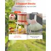 1.6 Gal/6L Fruit Wine Press, Solid Wood Basket with 8 Blocks, Heavy Duty Manual Juice Maker