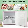 Desktop mini freezer, small fridge, pink color