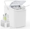 Countertop Ice Maker with Handle, 26lbs/24H Portable Ice Machine, 9 Bullet Ice Cubes Ready in 6 Mins, Self-Cleaning, Quiet Compact Ice Maker for Home