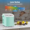 Countertop Ice Maker with Handle, 26lbs/24H Portable Ice Machine, 9 Bullet Ice Cubes Ready in 6 Mins, Self-Cleaning, Quiet Compact Ice Maker for Home
