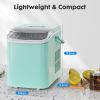 Countertop Ice Maker with Handle, 26lbs/24H Portable Ice Machine, 9 Bullet Ice Cubes Ready in 6 Mins, Self-Cleaning, Quiet Compact Ice Maker for Home